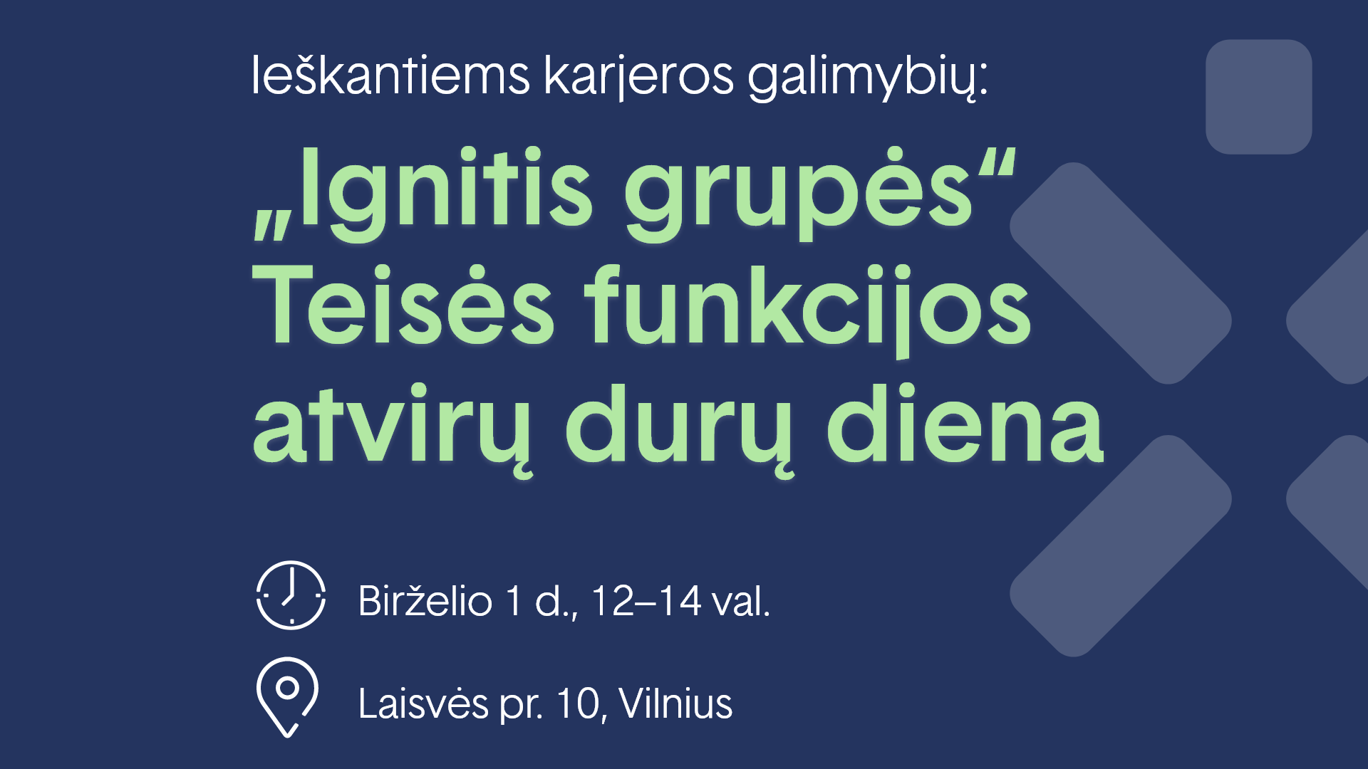 „Ignitis grupės“ Teisės funkcija kviečia į atvirų durų dienos renginį