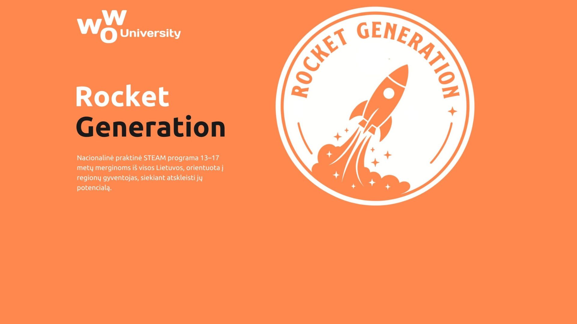 Rudenį startuoja „Rocket Generation“: merginos kurs ateities technologinius sprendimus